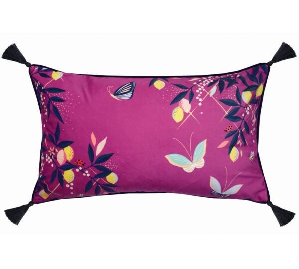 Sara Miller Pink Butterflies Cushion